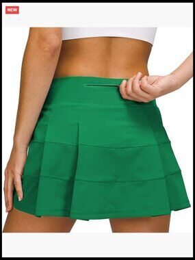Athletic Tennis Golf Skort with Pockets, Built-in Shorts, Pleated